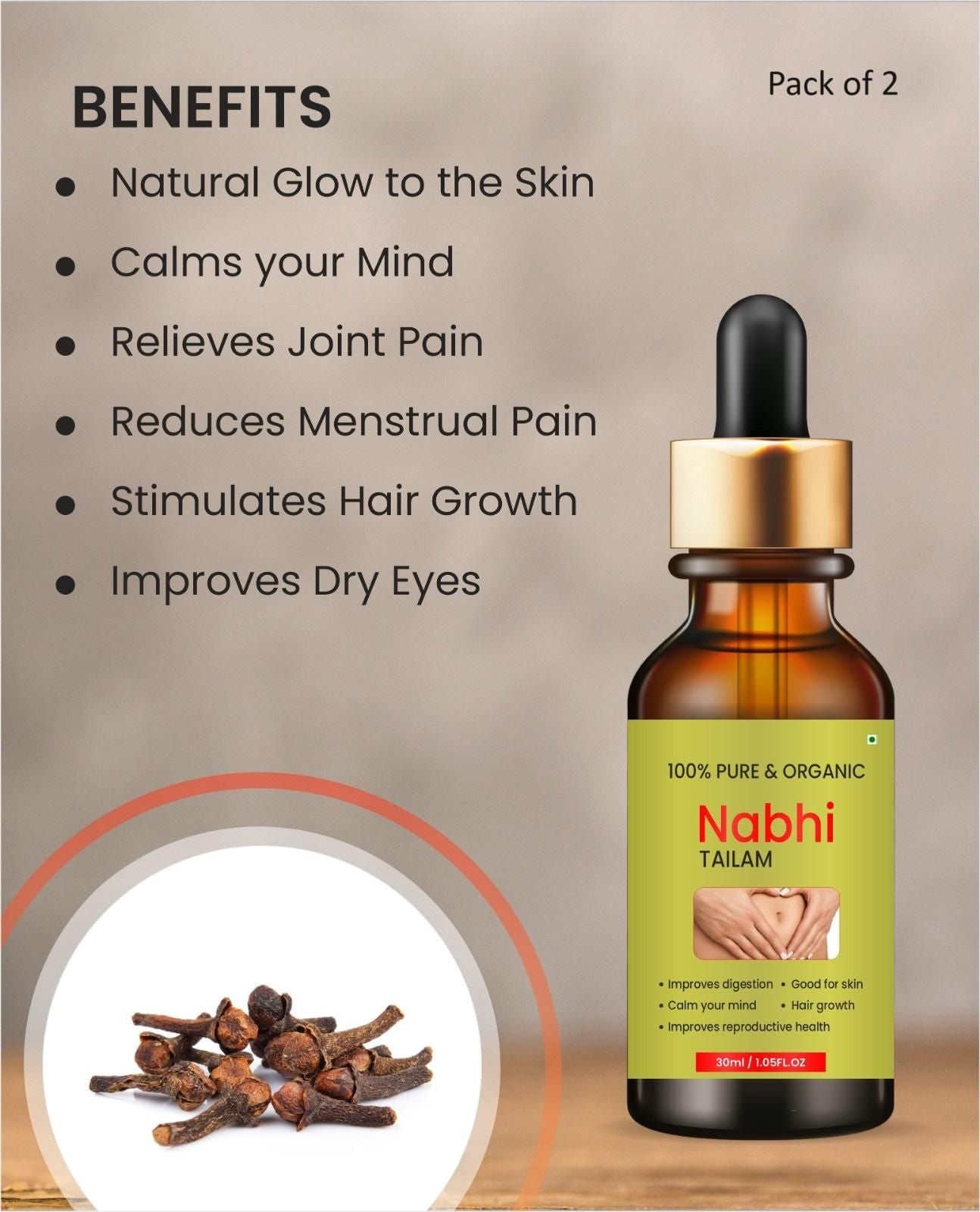 Ayurvedic Nabhi Oil – Traditional Remedy (Pack of 2)